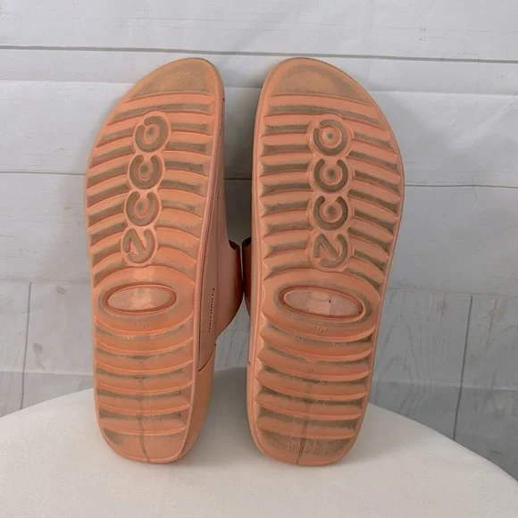Ecco Size 40 US 9.5-10 2nd Cozmo Fluidform Slip on Pinky-Peach Sandals - Picture 6 of 10